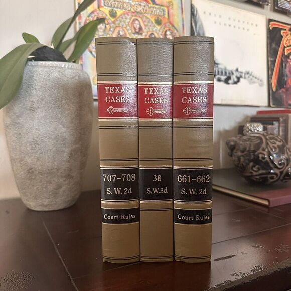 Texas WEST'S TEXAS CASES SOUTH WESTERN REPORTER authentic vintage designer books - Picture 1 of 7